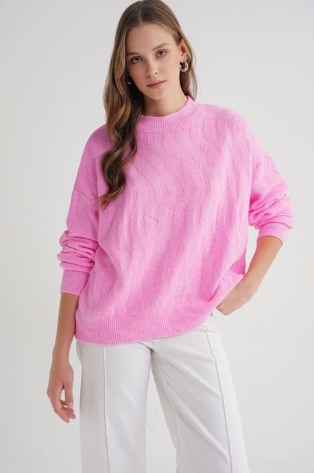 Ribbelgebreide Pullover Trui met Haar Vlechtpatroon - Image 3