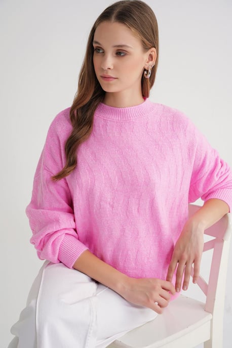 Ribbelgebreide Pullover Trui met Haar Vlechtpatroon - Image 4