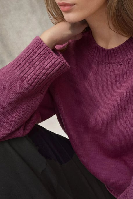Dikke Gebreide Crew Neck Lange Trui - Image 3