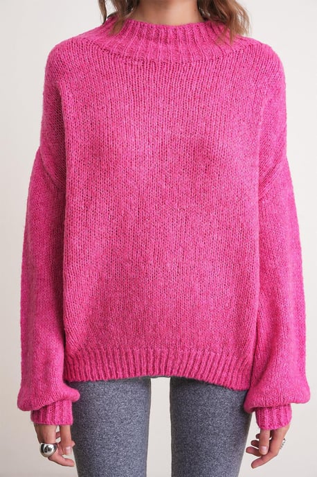 Avslappnad passform crew neck tjockstickad tröja - Image 4