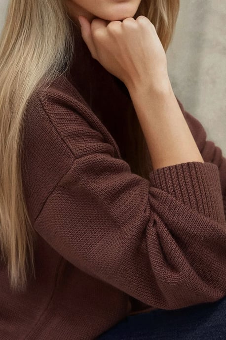 Dikke Gebreide Crew Neck Lange Trui - Image 3