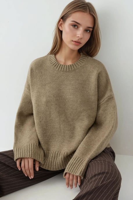 Tjock Crew Neck Extra Mjuk Touch Tröja - Image 4
