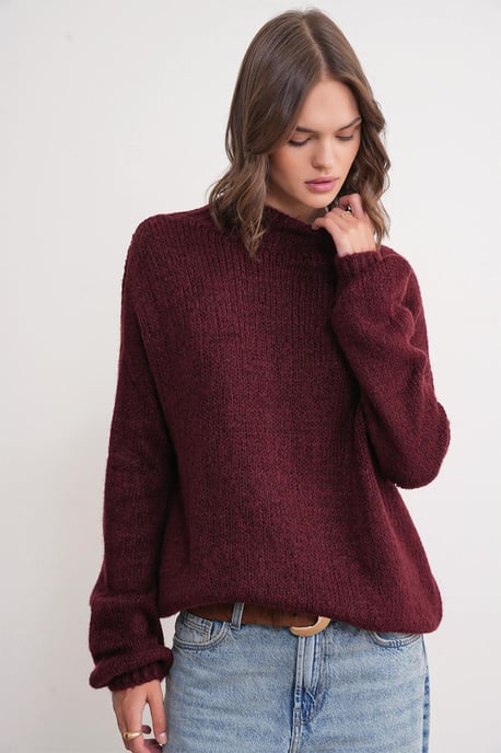 Relaxed Fit Crew Neck Dikke Gebreide Trui - Image 3