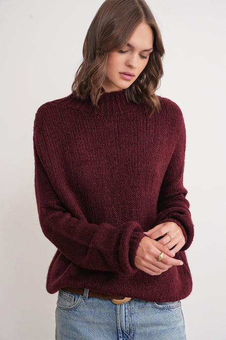 Relaxed Fit Crew Neck Dikke Gebreide Trui - Image 4