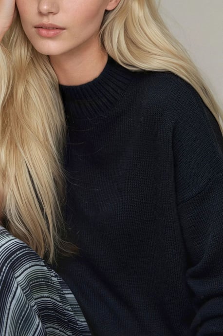 Dikke Gebreide Crew Neck Lange Trui - Image 5