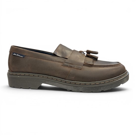 Ben Sherman Men's Brown Leather Tassel Loafer Shoes - Dudley - Image 1