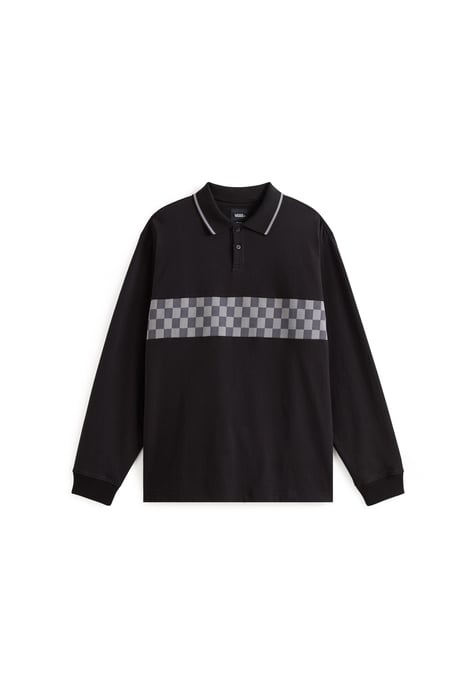 Medford Checkerboard Long Sleeves Polo - Image 1
