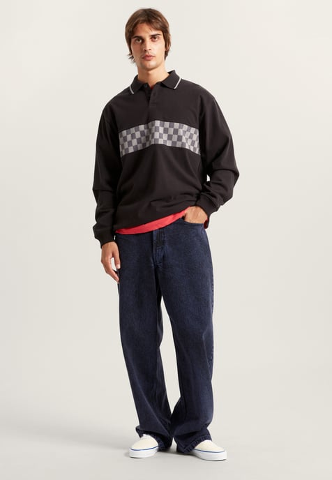 Medford Checkerboard Long Sleeves Polo - Image 4