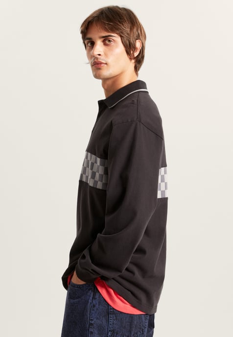 Medford Checkerboard Long Sleeves Polo - Image 6