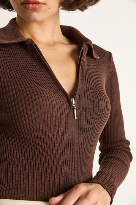 Sweater met Ritskraag - Image 5