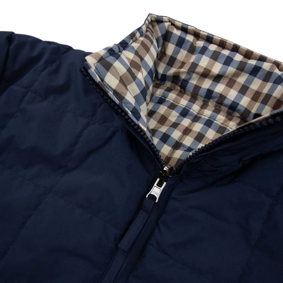 Aquascutum Active Rlg Marinblå Vändbar Jacka - Image 4