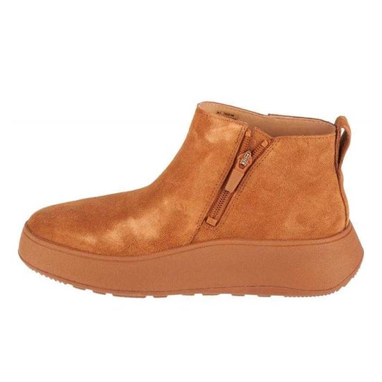 Fit Flop Dames/Dames F-Mode Leren Enkellaarsjes (Bruin) - Image 2