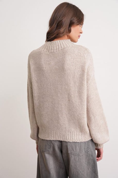 Relaxed Fit Crewneck Dikke Gebreide Trui - Image 6