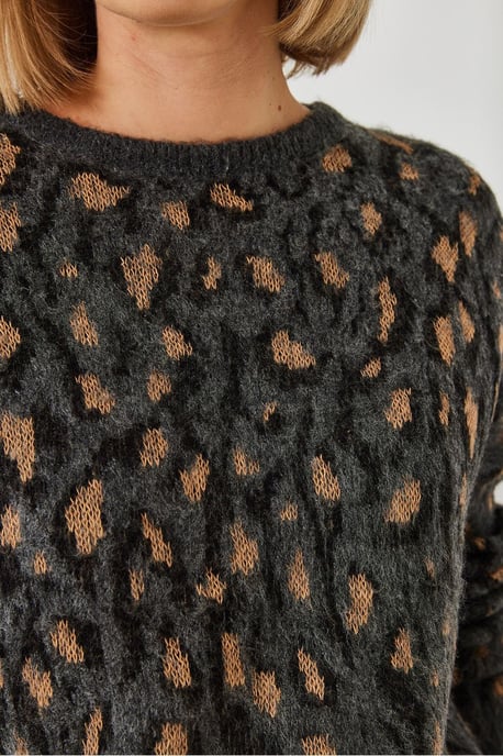 Leopardprint Ronde Hals Trui - Image 2