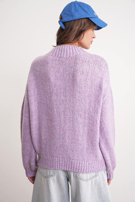 Relaxed Fit Crew Neck Dikke Gebreide Trui - Image 6