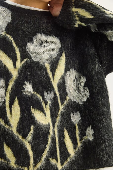 Ronde Hals Bloemen Trui - Image 5