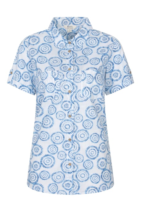 'Coconut' Women's Shirt Cotton Breathable Everyday Summer Top White - Image 1