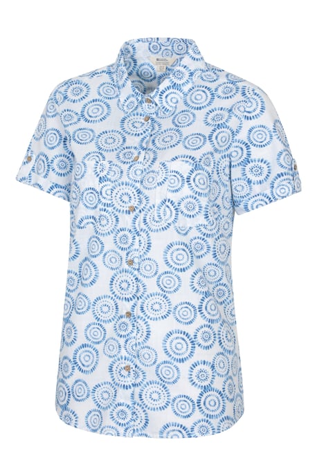 'Coconut' Women's Shirt Cotton Breathable Everyday Summer Top White - Image 2