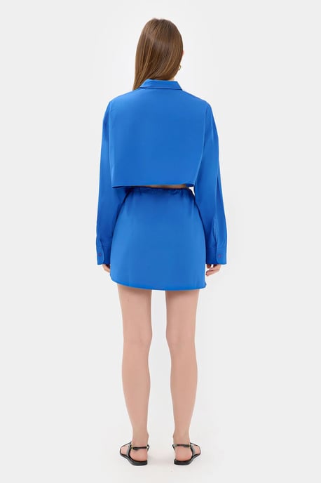 Lösa Ärmar Oversized Crop Skjorta - Image 5