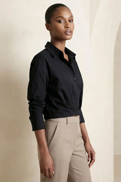 Vriendschappelijke Knopen Crop Shirt - Image 3