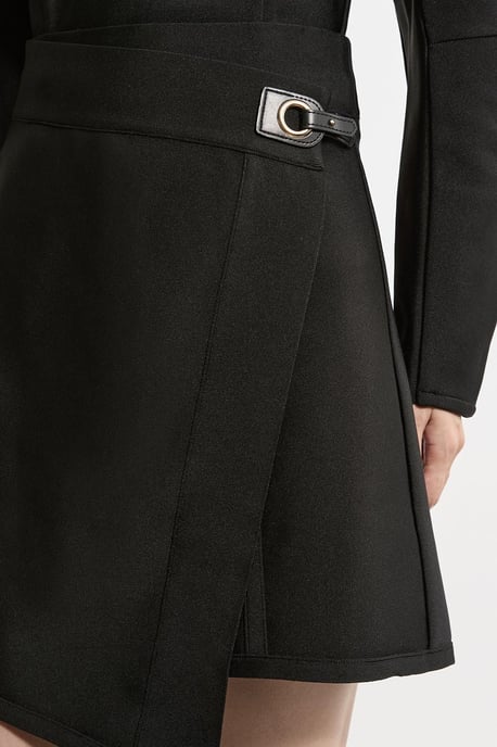 Figure Form Bandage Asymmetric Mini Skirt - Image 2