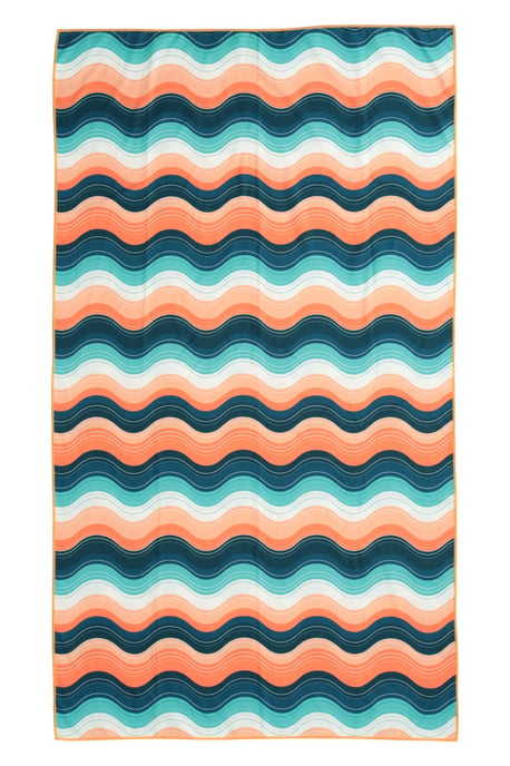 Printed Microfibre Towel Highly Absorbent Quick Dry Lightweight with Carry Bag Multicolour - Image 1