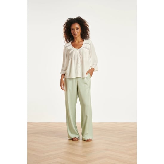 Smashed Lemon Gebroken wit blouse met kant en fijne details | - Image 1