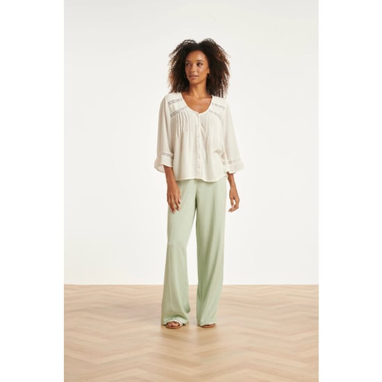 Smashed Lemon Gebroken wit blouse met kant en fijne details | - Image 3