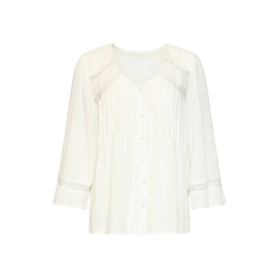 Smashed Lemon Gebroken wit blouse met kant en fijne details | - Image 6