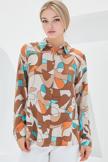 Patterned Long Sleeve Shirt - Image 2