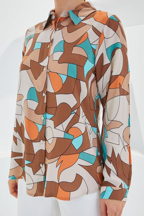 Patterned Long Sleeve Shirt - Image 4