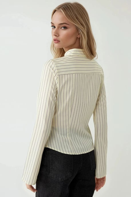 Slim Fit Randig Skjorta - Image 3