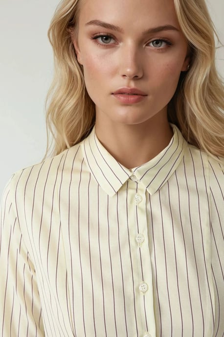 Slim Fit Randig Skjorta - Image 4