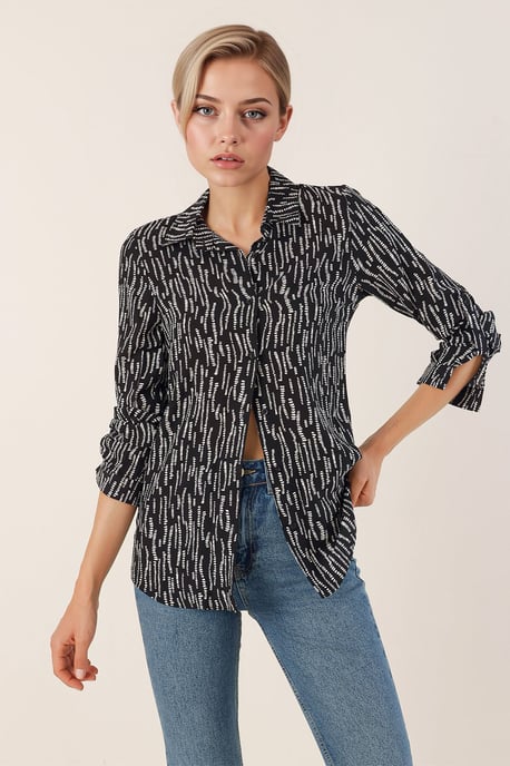 Gestreepte Lange Mouwen Shirt - Image 1
