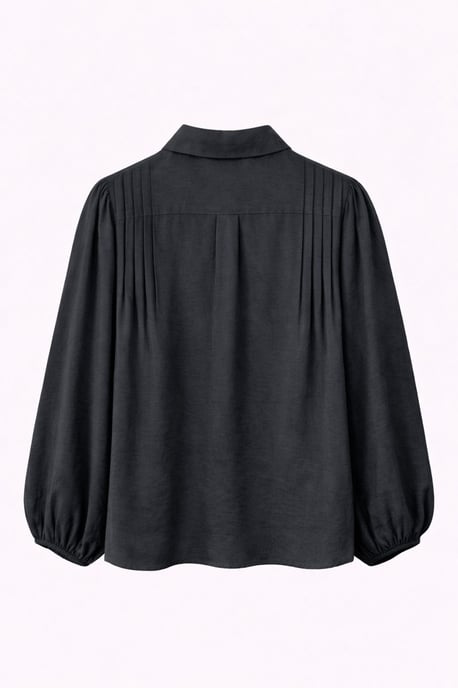 Gelaagde Ribbels Lange Mouwen Knopen Shirt - Image 3