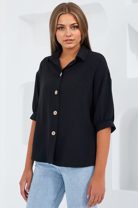 Oversized Crepe Shirt met Knopsluiting - Image 2