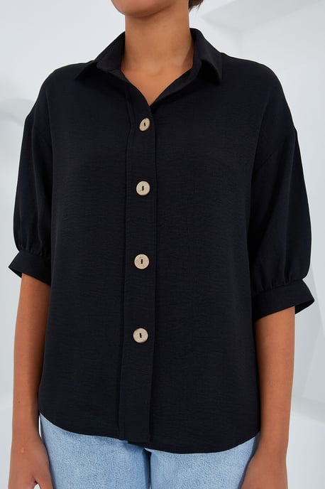 Oversized Crepe Shirt met Knopsluiting - Image 3
