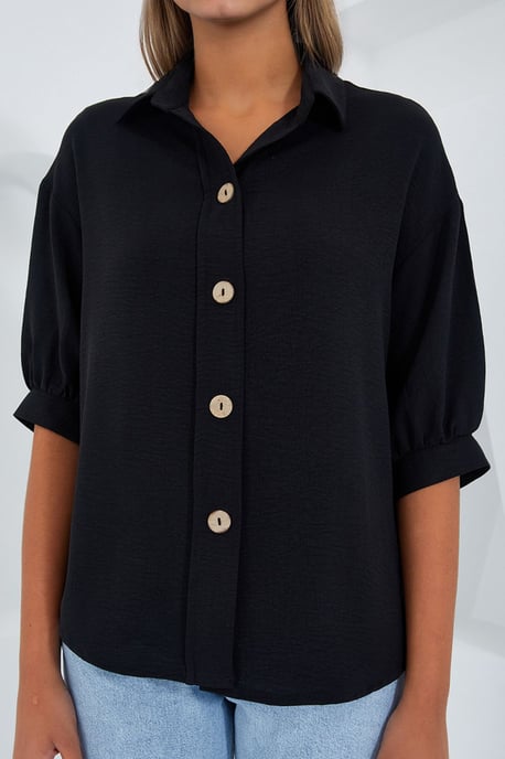 Oversized Crepe Shirt met Knopsluiting - Image 4