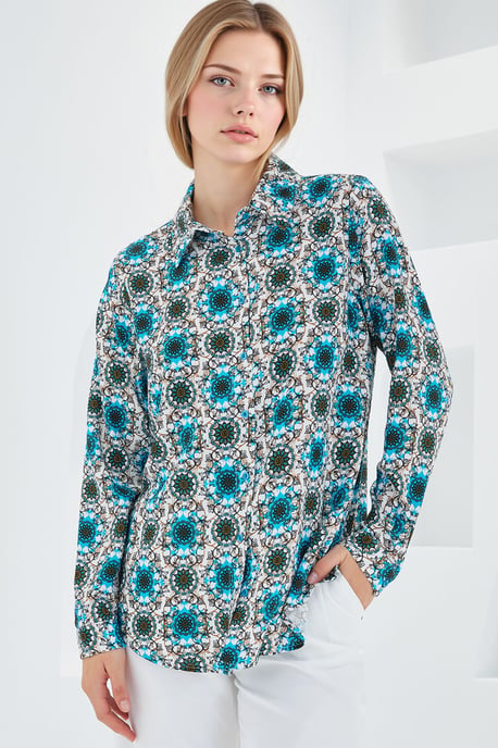 Patterned Long Sleeve Shirt - Image 3