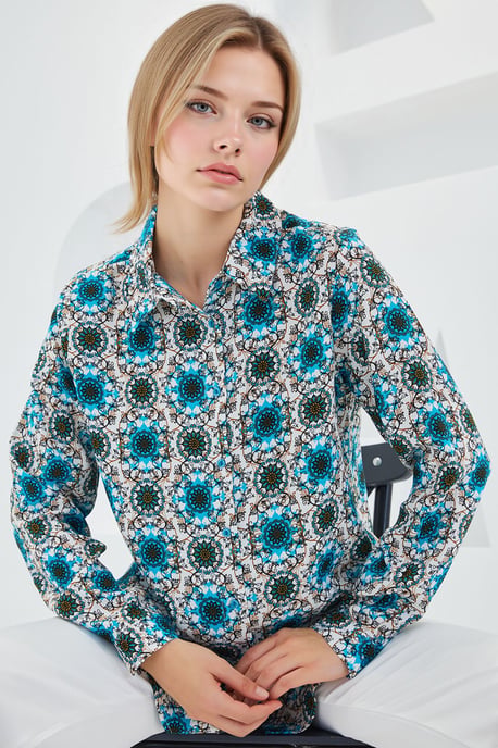 Patterned Long Sleeve Shirt - Image 4