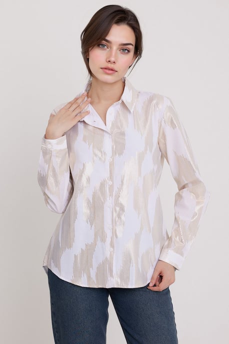 Oversized gestreepte blouse met knopen - Image 2