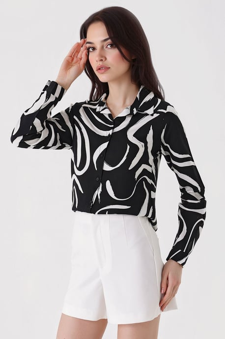 Patterned Long Sleeve Shirt - Image 2