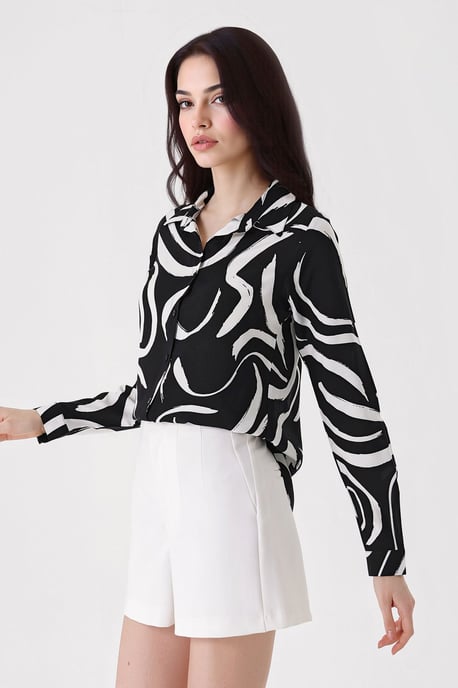 Patterned Long Sleeve Shirt - Image 3