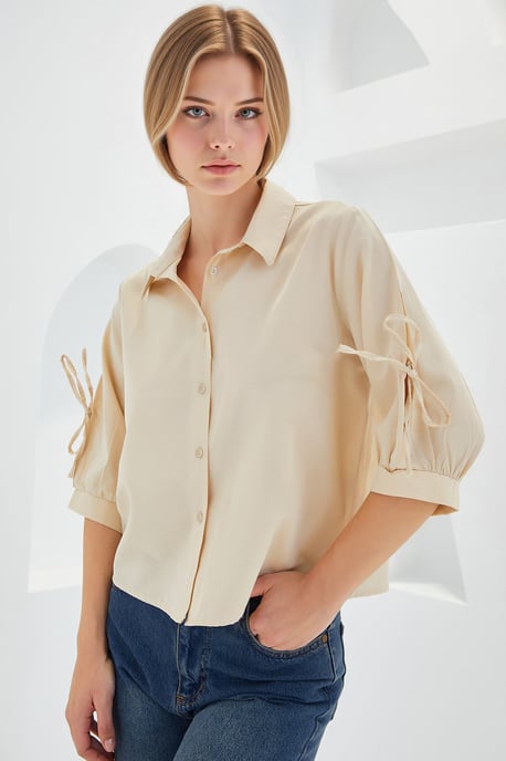 Crop Shirt met Strik - Image 3
