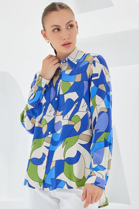 Patterned Long Sleeve Shirt - Image 2