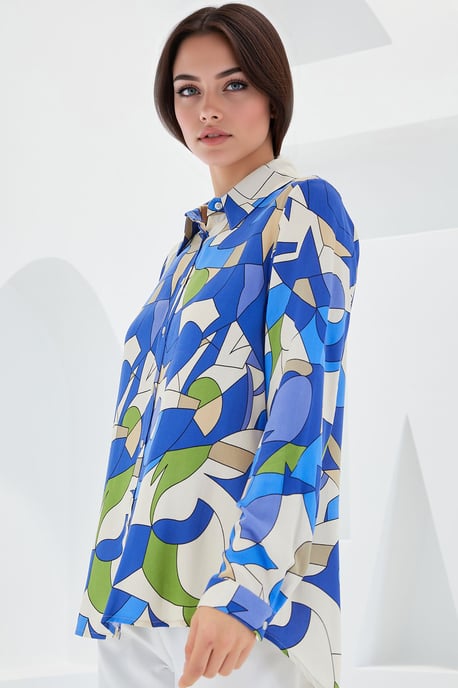 Patterned Long Sleeve Shirt - Image 3