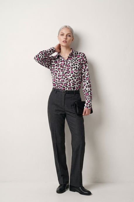 Leopard Print Lange Mouwen Knoopshirt - Image 2
