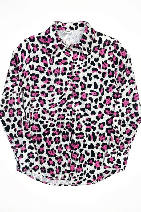 Leopard Print Lange Mouwen Knoopshirt - Image 6