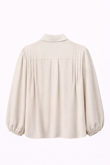Gelaagde Ribbels Lange Mouwen Knopen Shirt - Image 2