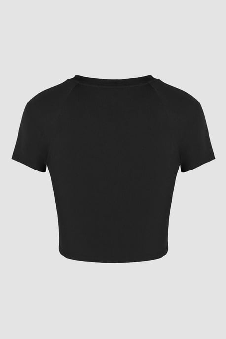 Rynkad Detalj Cropped Topp - Image 4
